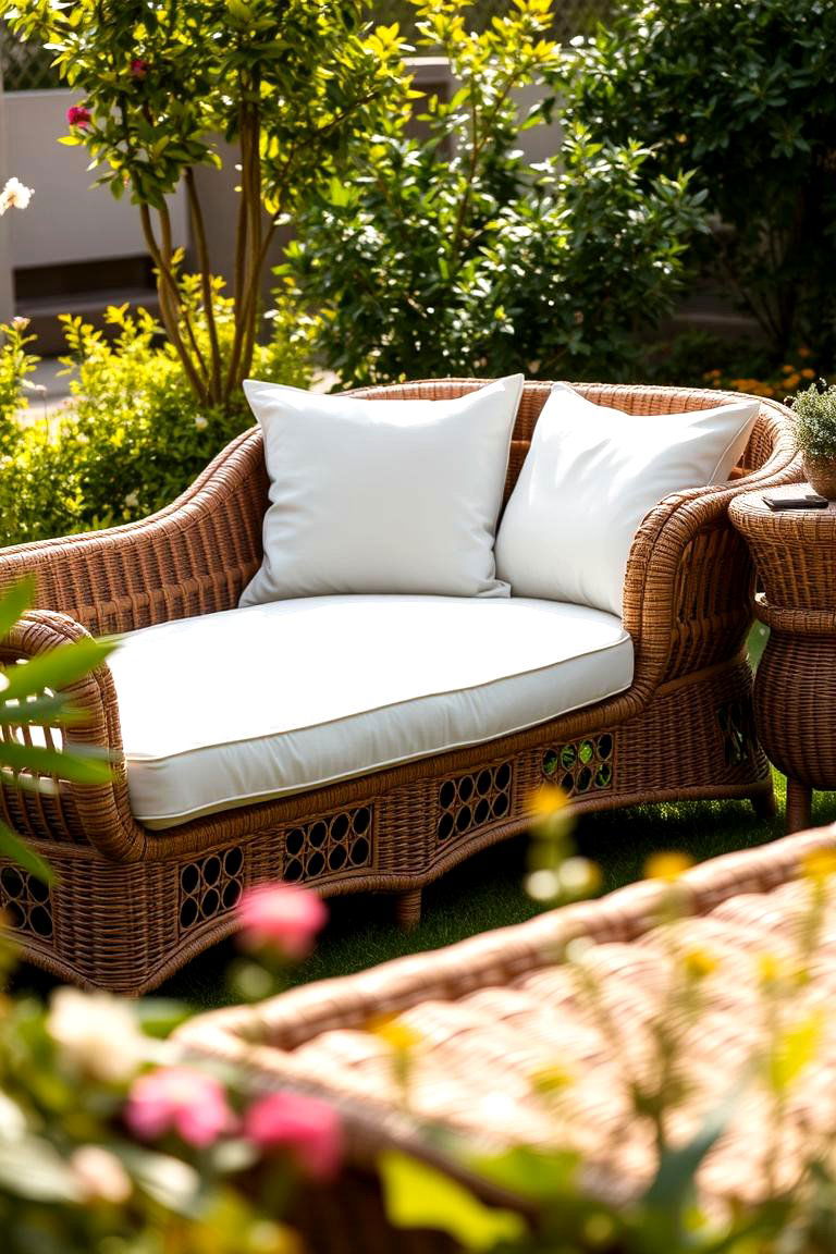 Vintage Wicker Lounge - 24 Garden Furniture Ideas