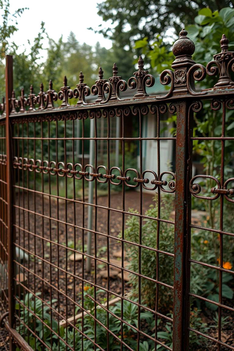 Vintage Wire Mesh Fence - 24 Vegetable Garden Fence Ideas
