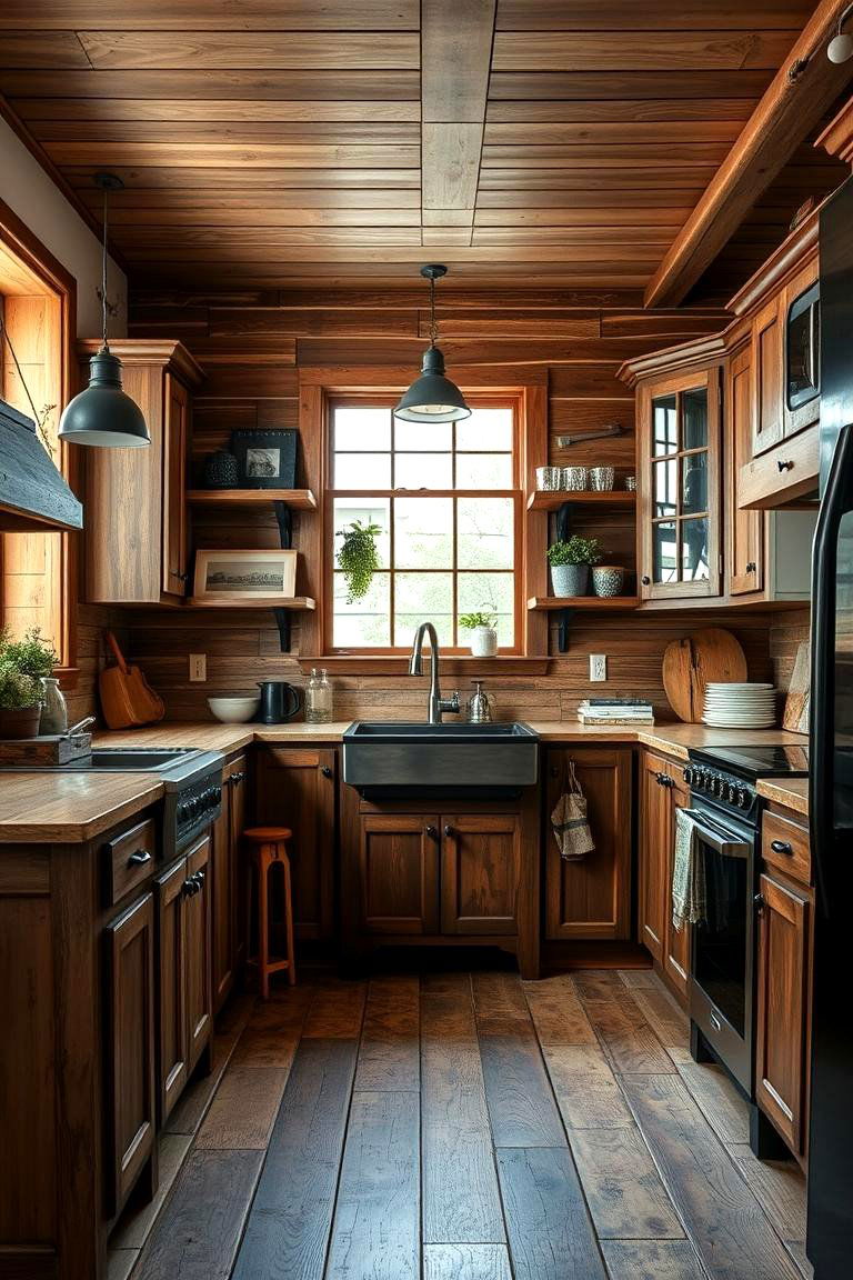 Vintage Wooden Accents - 24 Rustic Kitchen Ideas