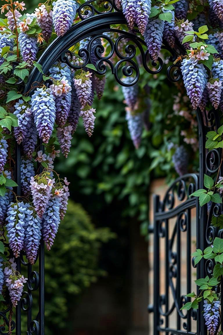 Vintage Wrought Iron Arch - 24 Garden Arch Ideas