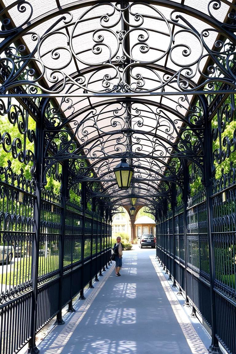 Vintage Wrought Iron Covered Walkway - 24 Covered Walkway Ideas
