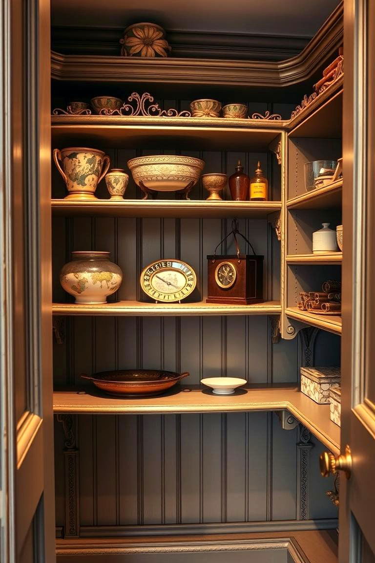 Vintage inspired Shelves - 24 Closet Shelving Ideas