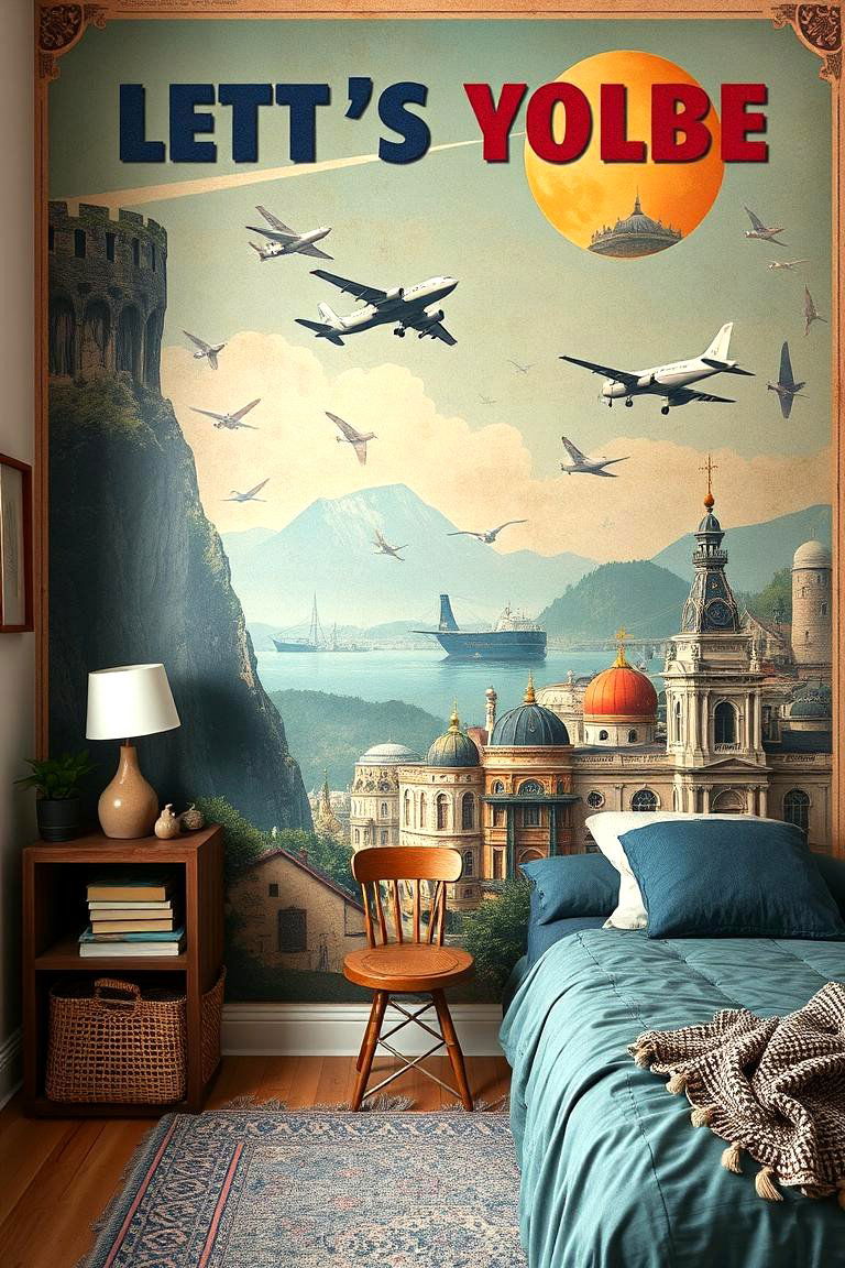 Vintage or Retro Mural - 24 Wall Mural Ideas