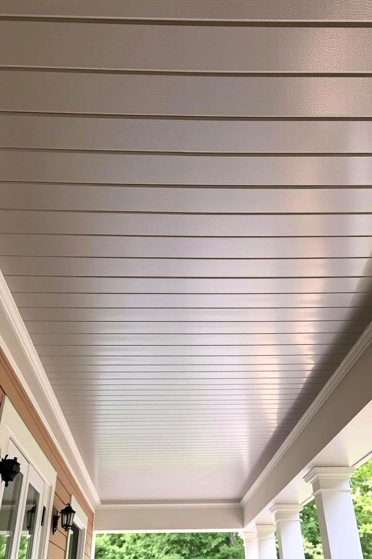 Vinyl Ceiling with Metallic Finishes - 24 Vinyl Porch Ceiling Ideas