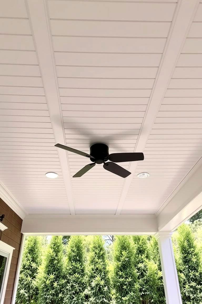 Vinyl Ceiling with Wainscoting Look - 24 Vinyl Porch Ceiling Ideas