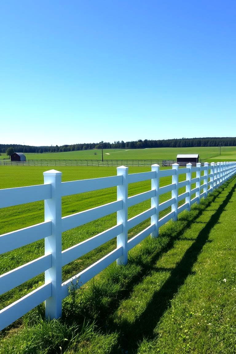 Vinyl Farm Fence - 24 Farm Fence Ideas