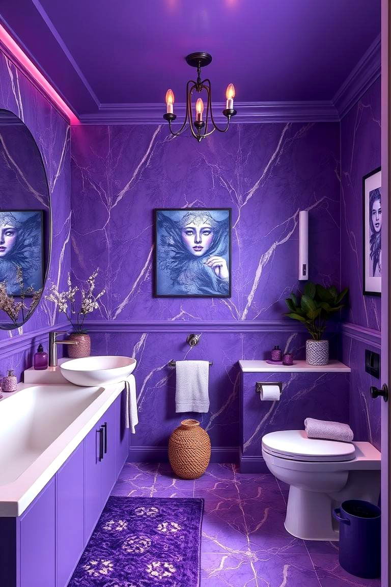 Violet Vibrance - 24 Colorful Bathroom Ideas