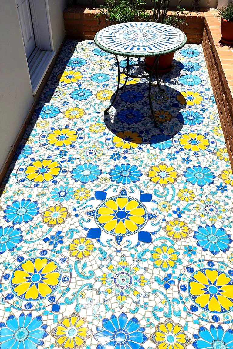 Visually Appealing Mosaic Tiles - 24 Patio Flooring Ideas