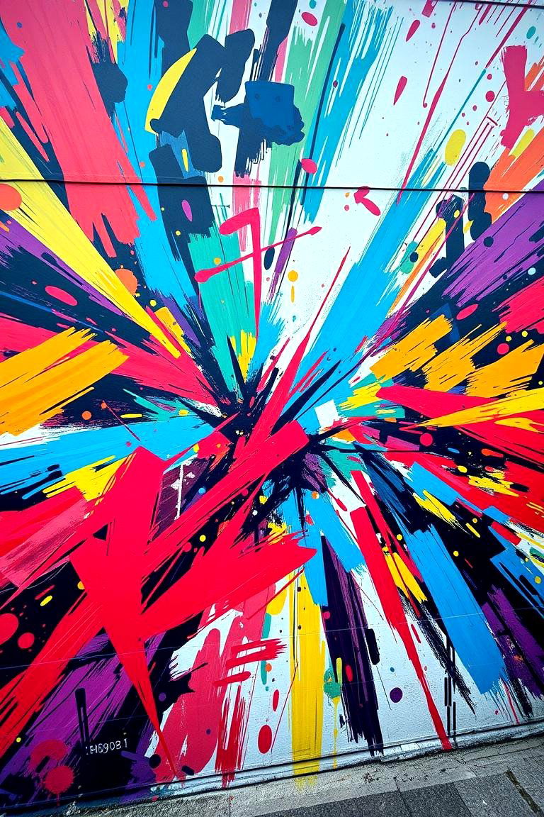 Vivid Color Burst - 24 Gym Murals