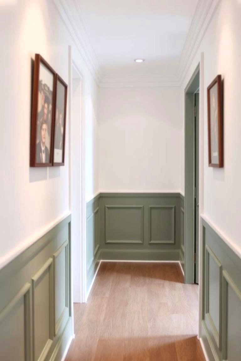 Wainscoting Effect with Two Paint Colors - 24 Two Tone Wall Paint Ideas