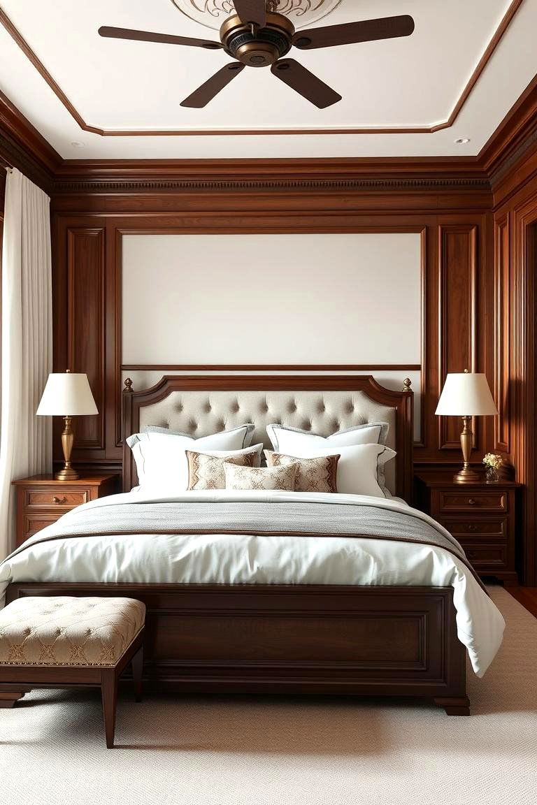 Wainscoting and Paneling Detail - 24 Grandmillennial Style Bedroom Ideas