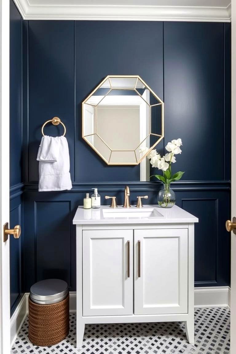 Wainscoting that Creates a Focal Point - 24 Powder Room Wainscoting Ideas