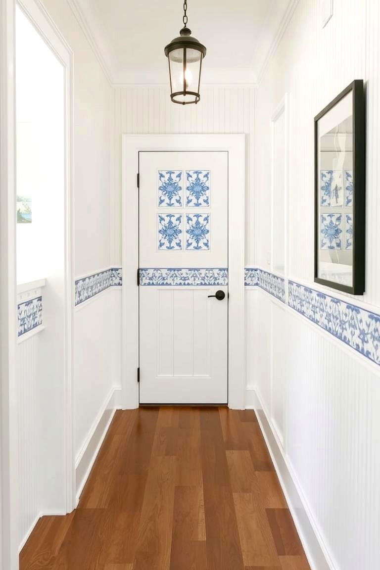 Wainscoting with Decorative Inserts - 24 Wainscoting Entryway Ideas