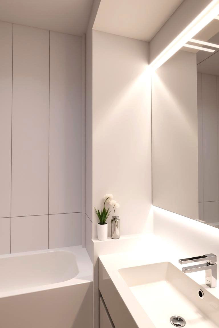 Wainscoting with Lighting Integration - 24 Wall Collage Ideas