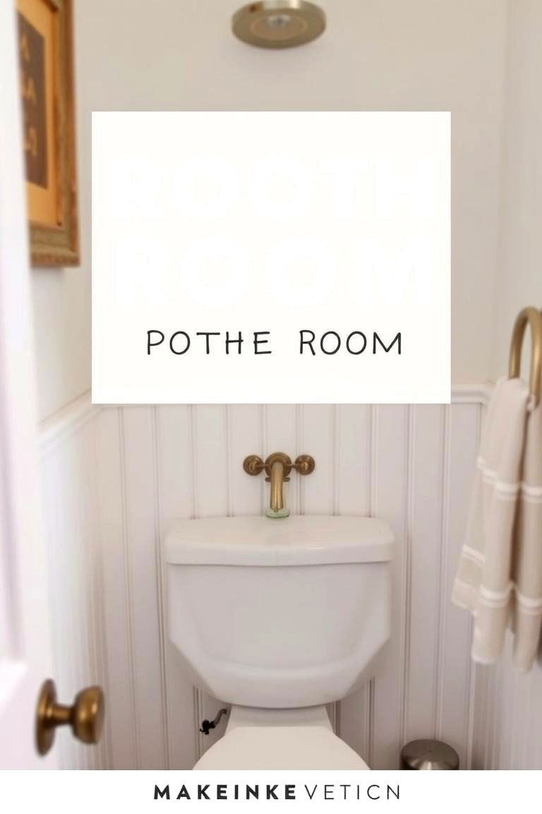 Wainscoting with a Distressed Finish - 24 Powder Room Wainscoting Ideas