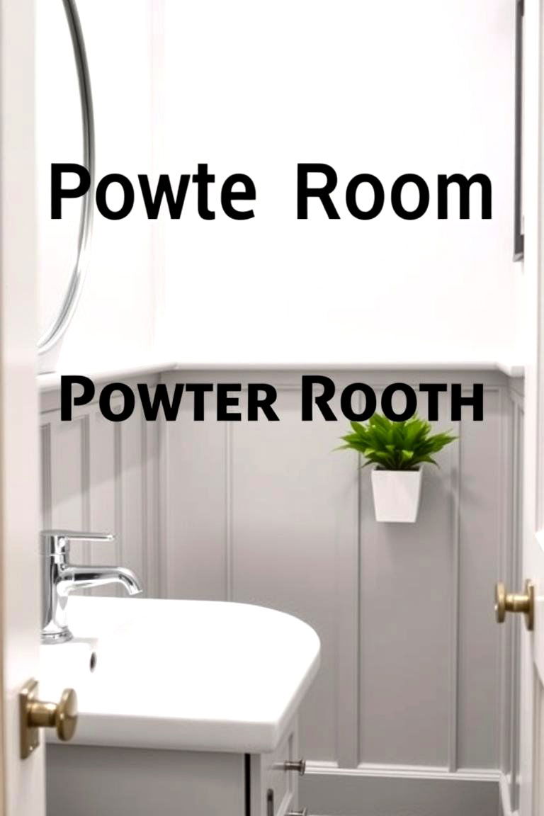 Wainscoting with a Painted Finish - 24 Powder Room Wainscoting Ideas