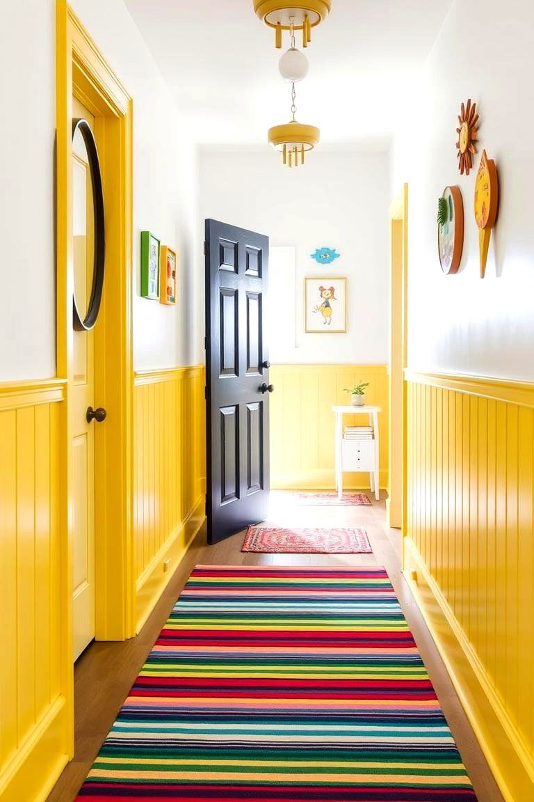 Wainscoting with a Pop of Color - 24 Walk-in Shower Tile Ideas