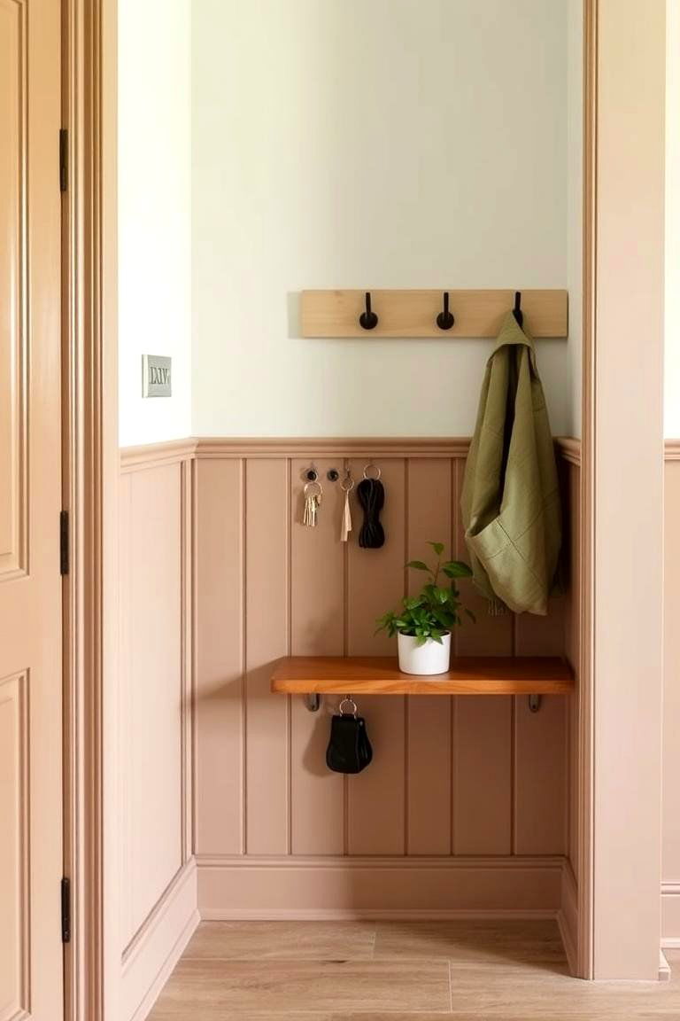 Wainscoting with a Shelf for Keys and Mail - 24 Wainscoting Entryway Ideas
