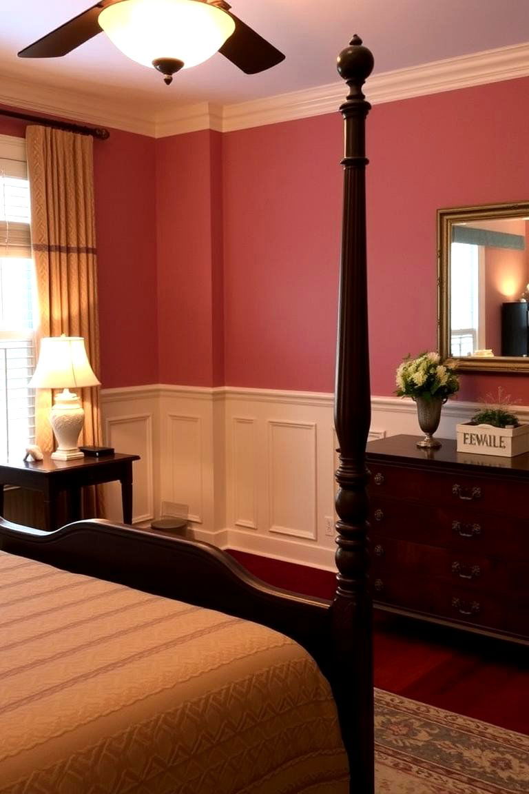 Wainscoting - 24 Bedroom Accent Wall Ideas