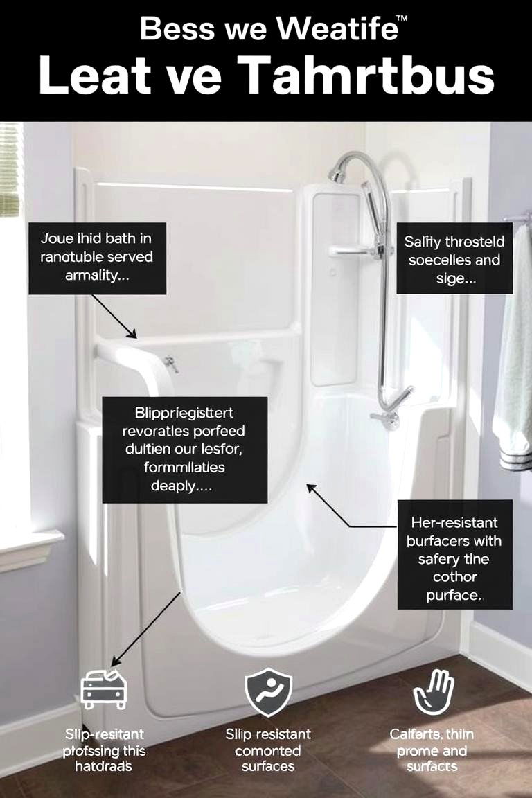 Walk in Bathtubs with Integrated Safety Features - 24 Handicap Bathroom Ideas