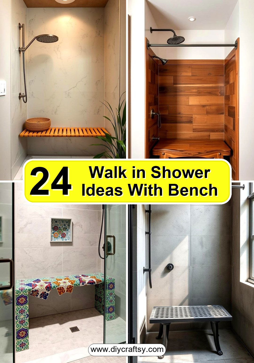 Walk in Shower Ideas With Bench