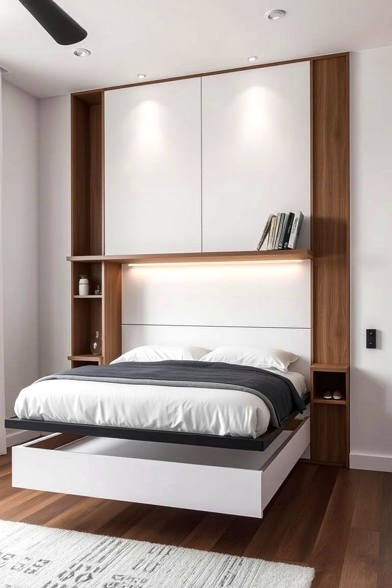 Wall Built Bed Frame - 24 2 Beds in One Small Room Ideas