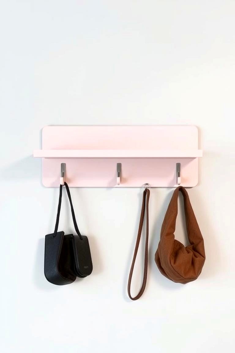 Wall Hooks with a Shelf Above - 24 Entryway Storage Ideas