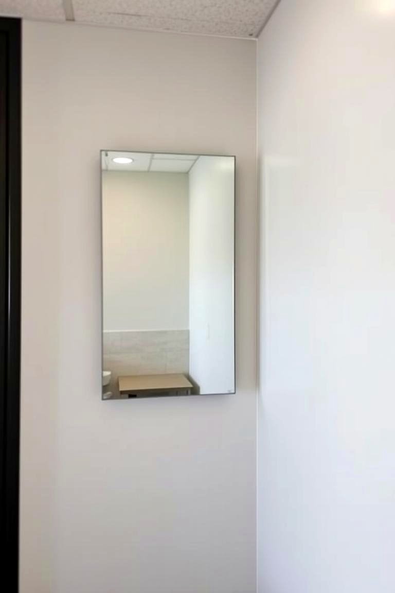 Wall Mirror for Spaciousness - 24 Cubicle Decor Ideas