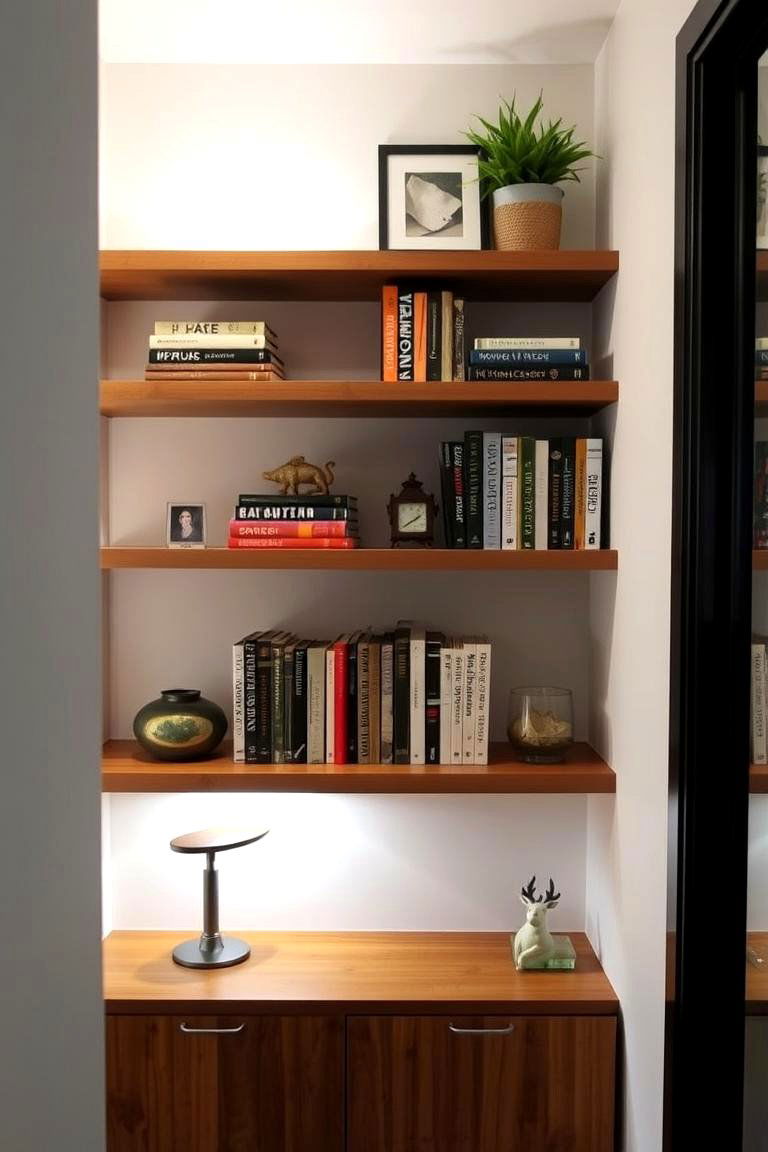 Wall Mounted Bookshelves for a Clean Sleek Look - 24 Home Library Ideas