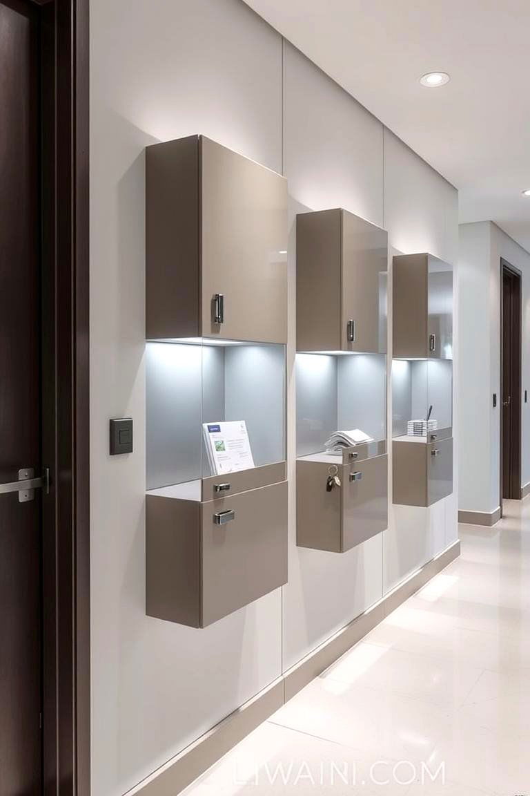 Wall Mounted Cabinets - 24 Hallway Storage Ideas