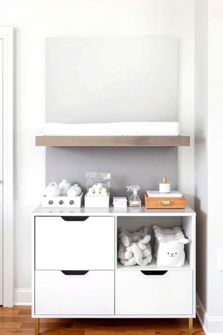 Wall Mounted Changing Table - 24 Small Nursery Ideas