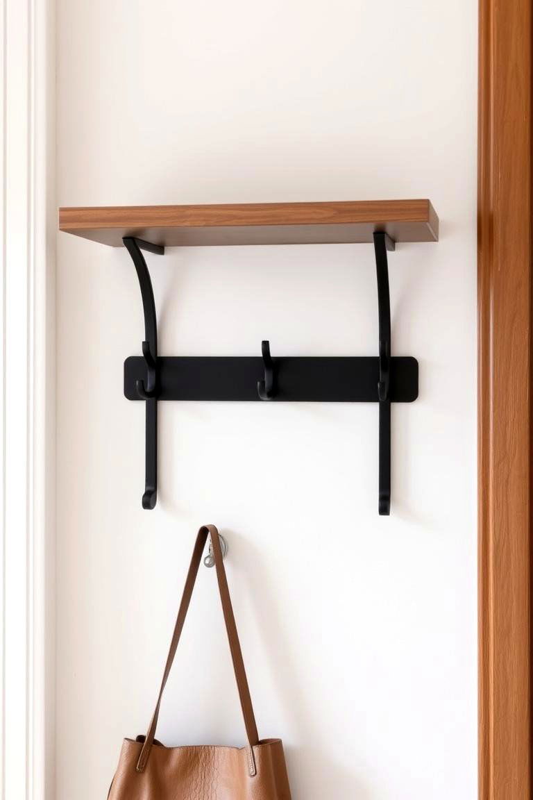 Wall Mounted Coat Rack with a Sleek Design - 24 Modern Entryway Ideas