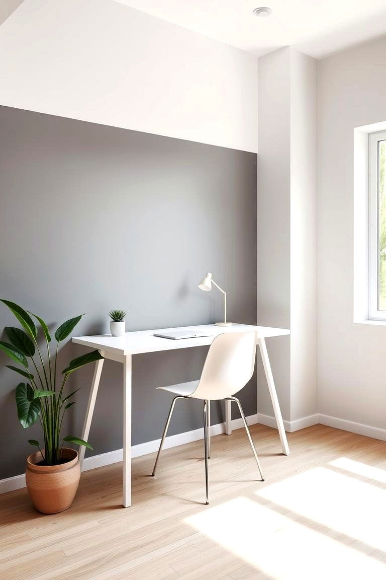 Wall Mounted Desk to Free Up Floor Area - 24 Small Apartment Ideas for Guys