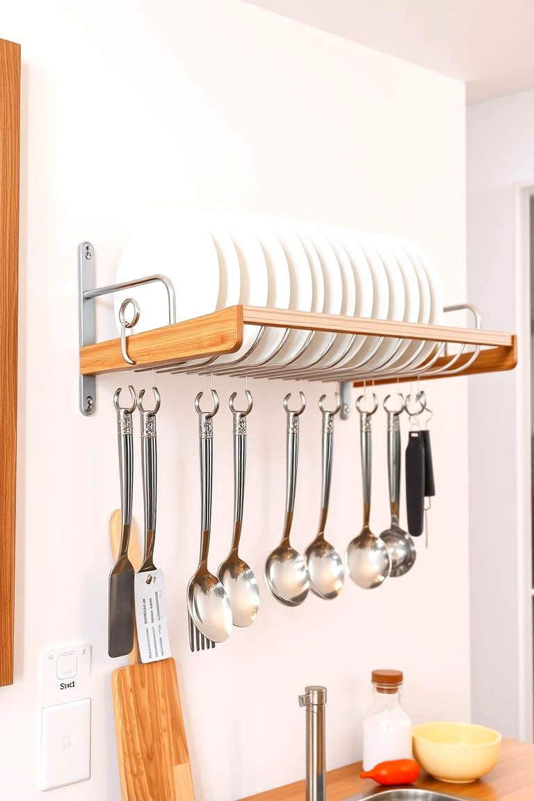 Wall Mounted Dish Rack - 24 Kitchen Sink Organization Ideas