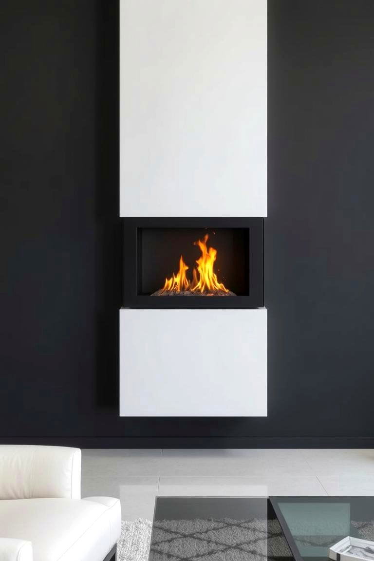 Wall Mounted Fireplace - 24 Fireplace Ideas