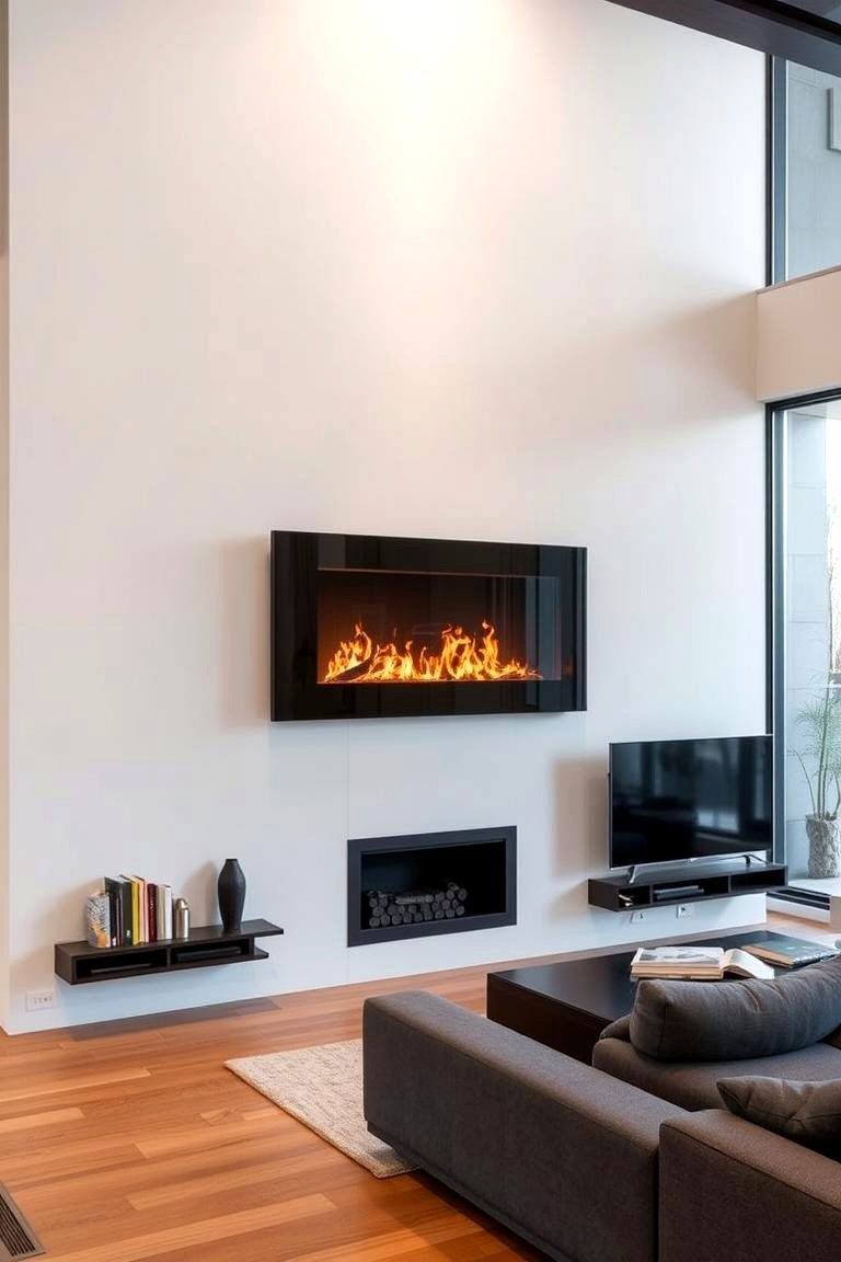 Wall Mounted Fireplace - 24 3 Sided Fireplace Ideas