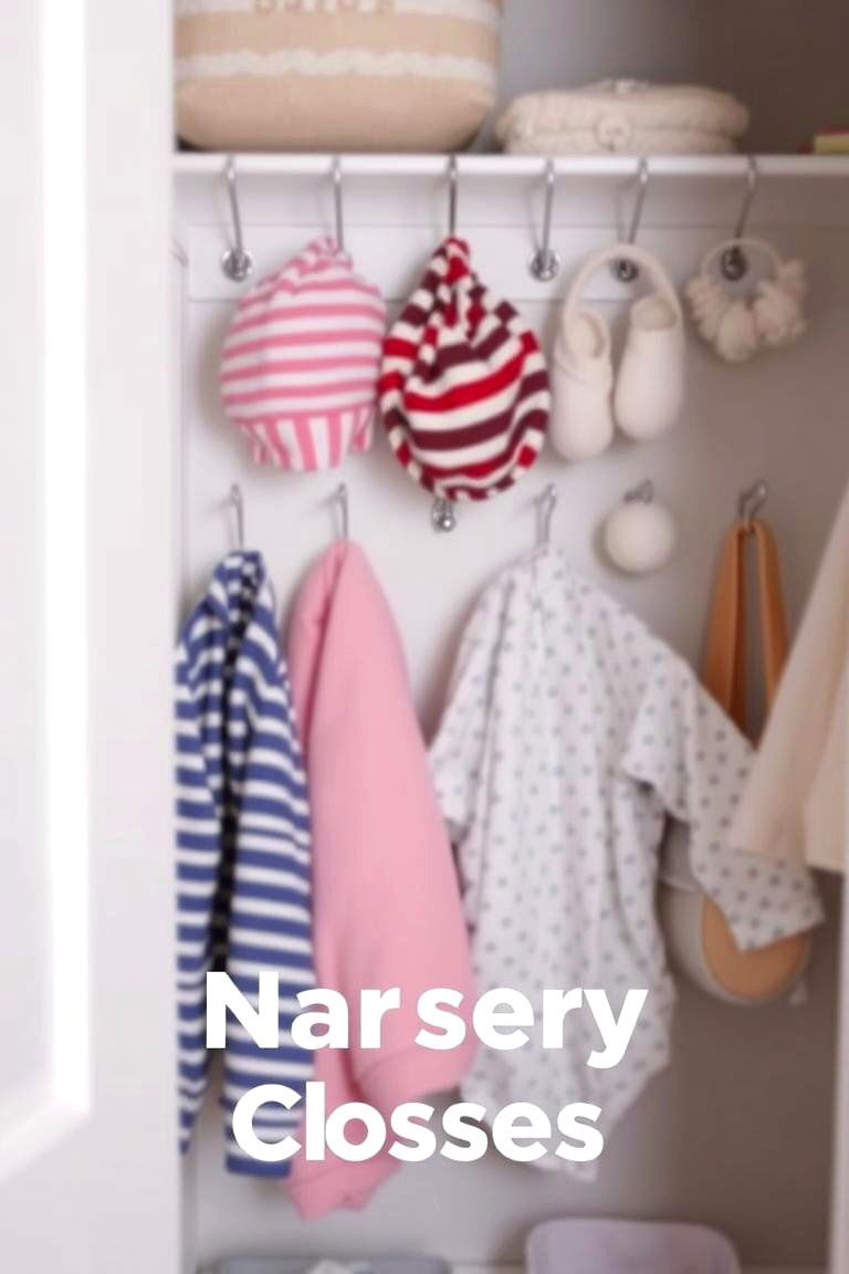 Wall Mounted Hooks - 24 Nursery Closet Ideas