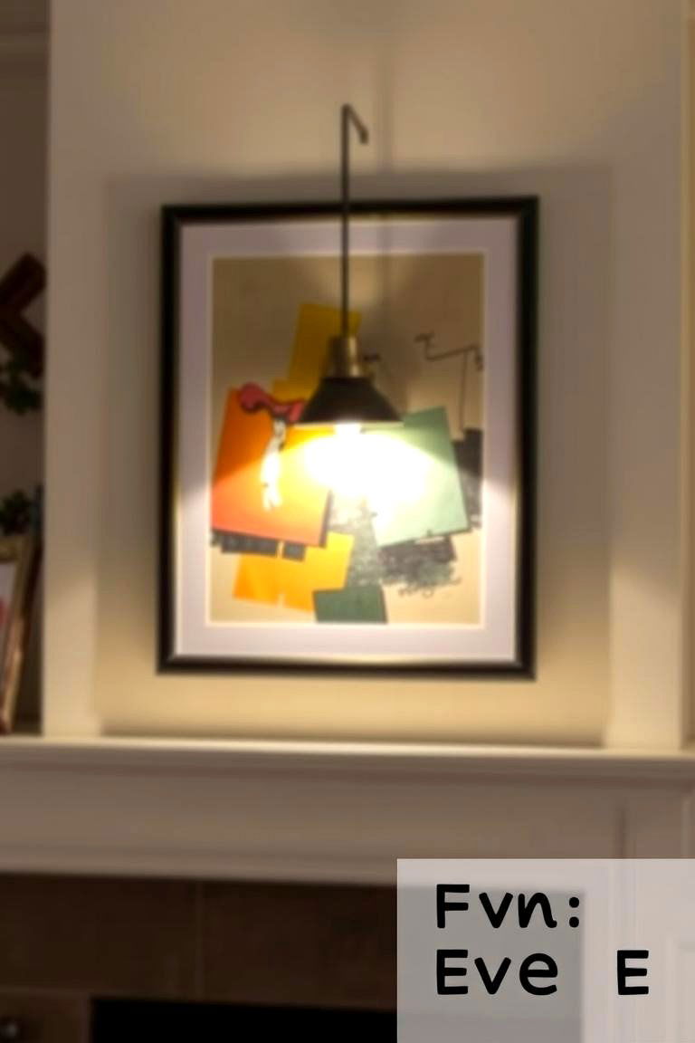 Wall Mounted Picture Lights - 24 Fireplace Mantel Lighting Ideas