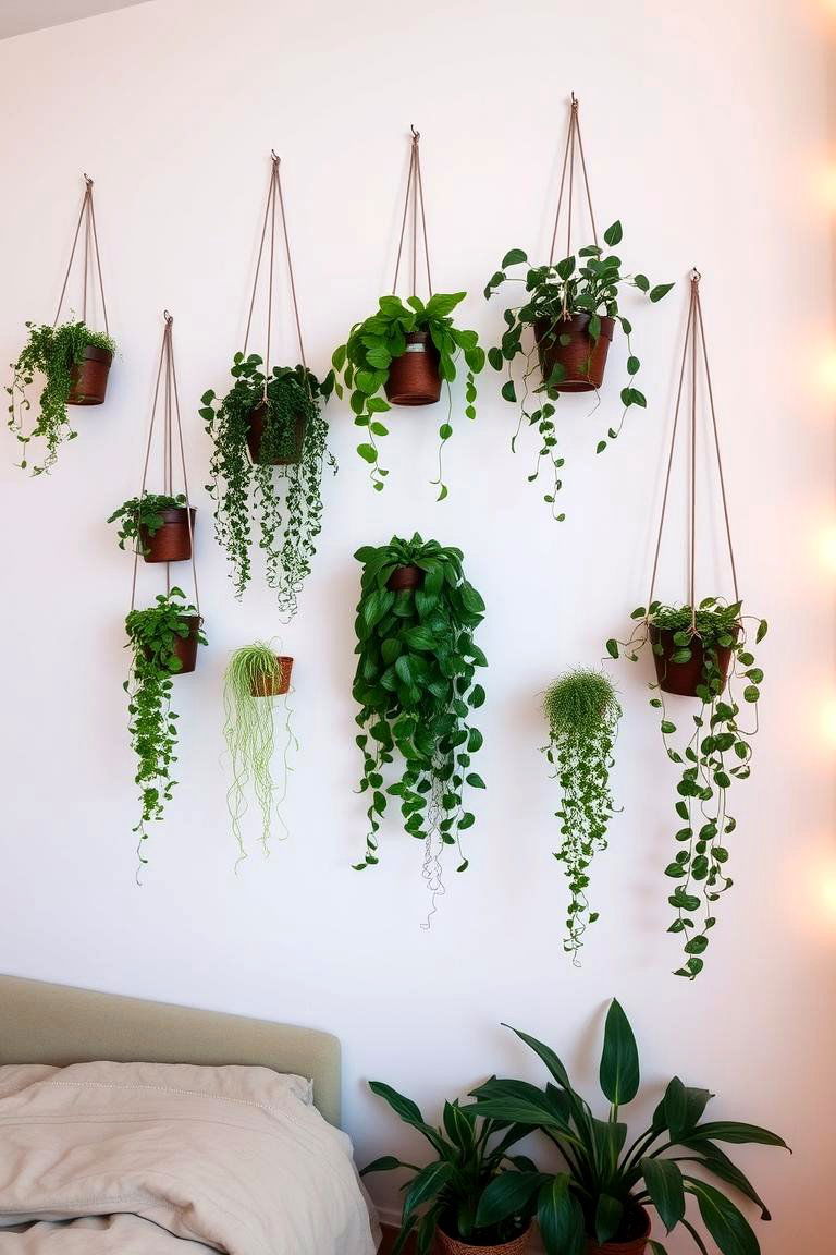 Wall Mounted Plant Holders - 24 Bedroom Wall Decor Ideas