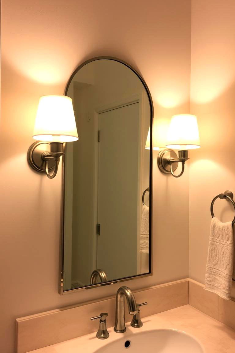 Wall Mounted Sconces for Soft Illumination - 24 Bathroom Lighting Ideas