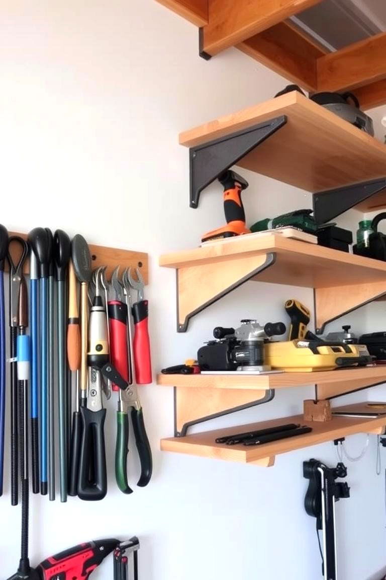 Wall Mounted Shelf Brackets - 24 Garage Shelving Ideas