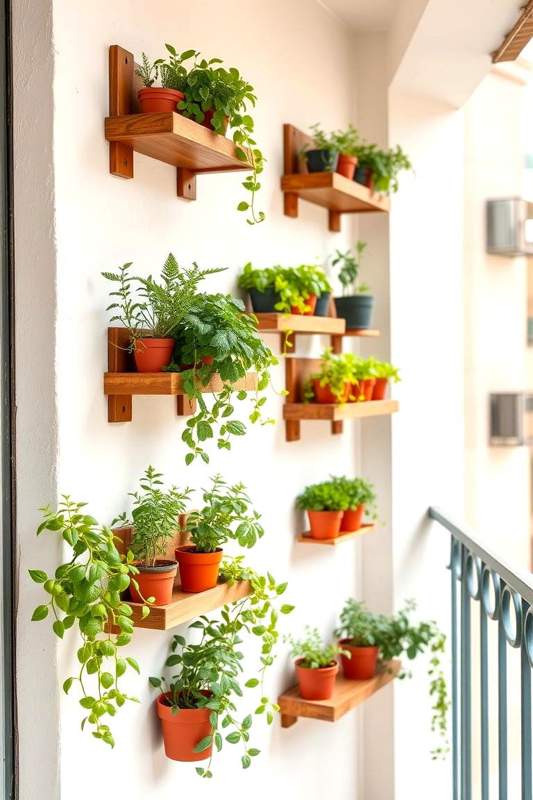 Wall Mounted Shelves - 24 Outdoor Plant Stand Ideas