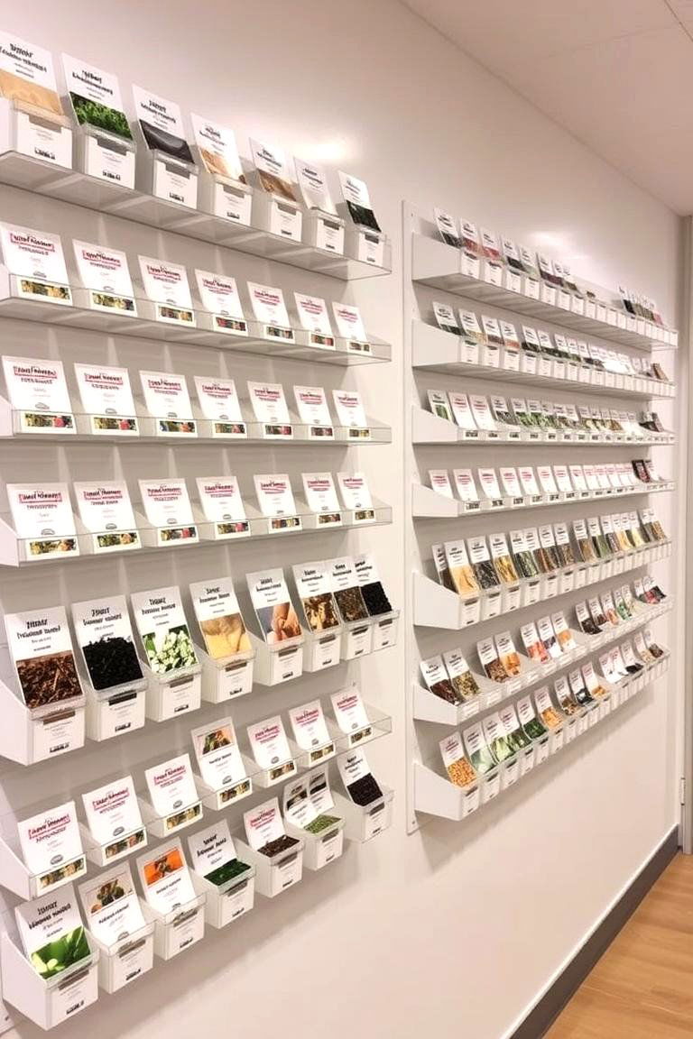 Wall Mounted Shelves - 24 Seed Storage Ideas