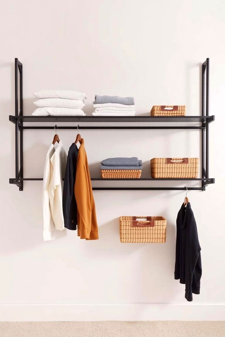 Wall Mounted Shelves for Clothing - 24 Clothes Storage Ideas