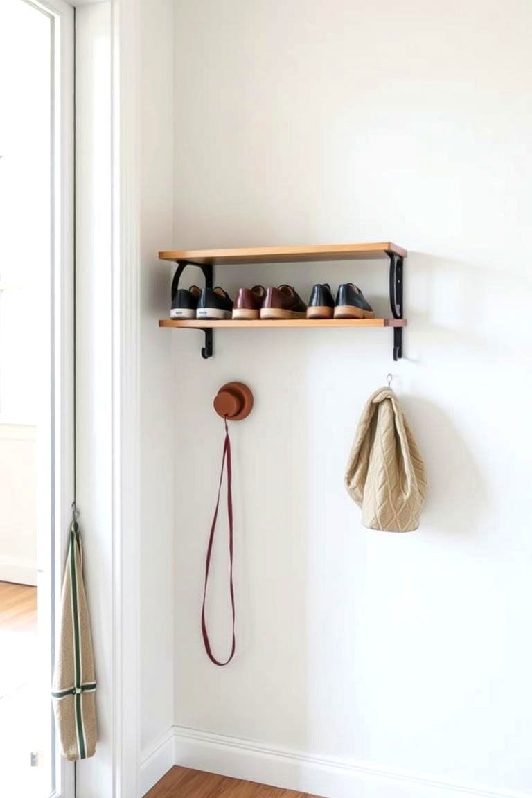 Wall Mounted Shoe Shelf - 24 Entryway Shoe Storage Ideas
