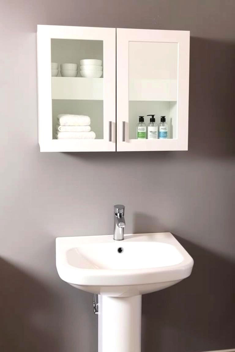 Wall Mounted Storage Cabinets - 24 Bathroom Closet Ideas
