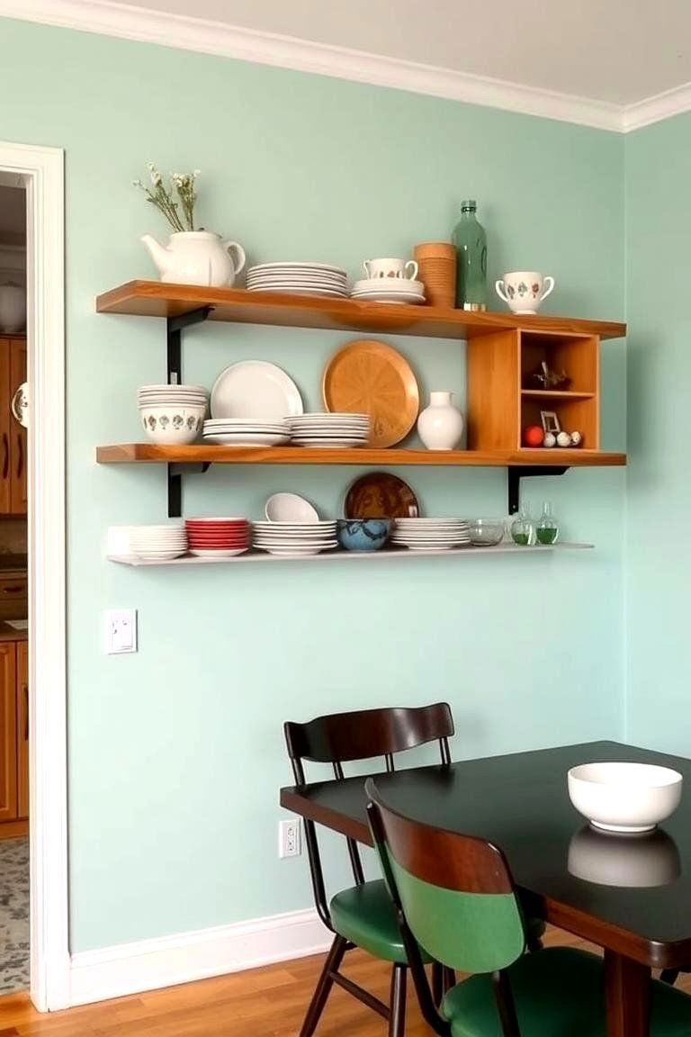 Wall Mounted Storage for Efficient Use of Space - 24 70s Dining Room Design Ideas