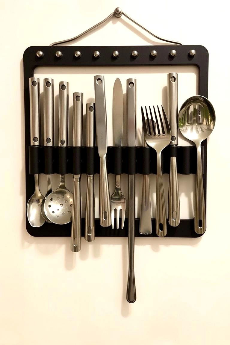 Wall Mounted Utensil Holders - 24 Small Kitchen Storage Ideas