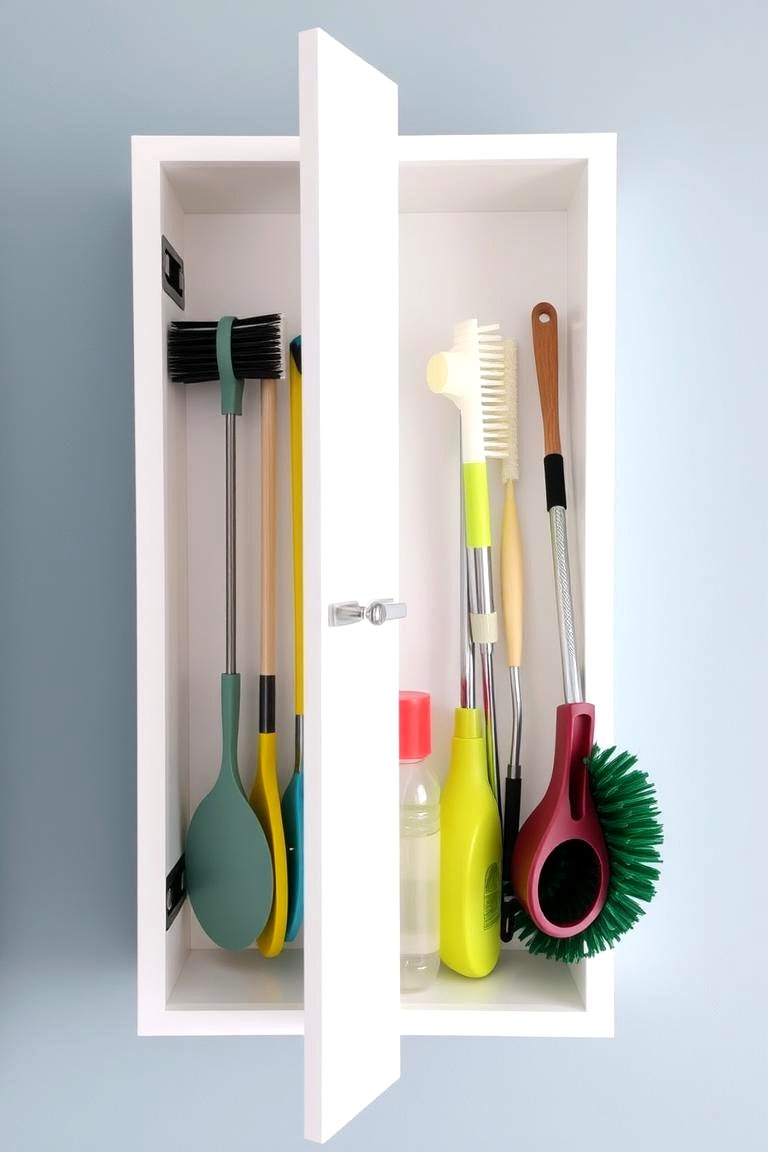 Wall Mounted Utility Cabinets for Tools - 24 Laundry Room Cabinet Ideas