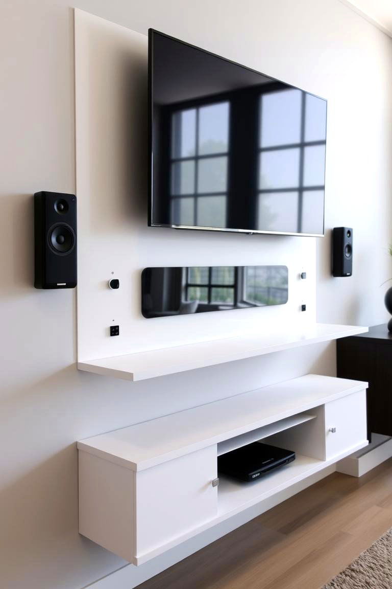 Wall Mounted Wonder - 24 Small Media Room Ideas